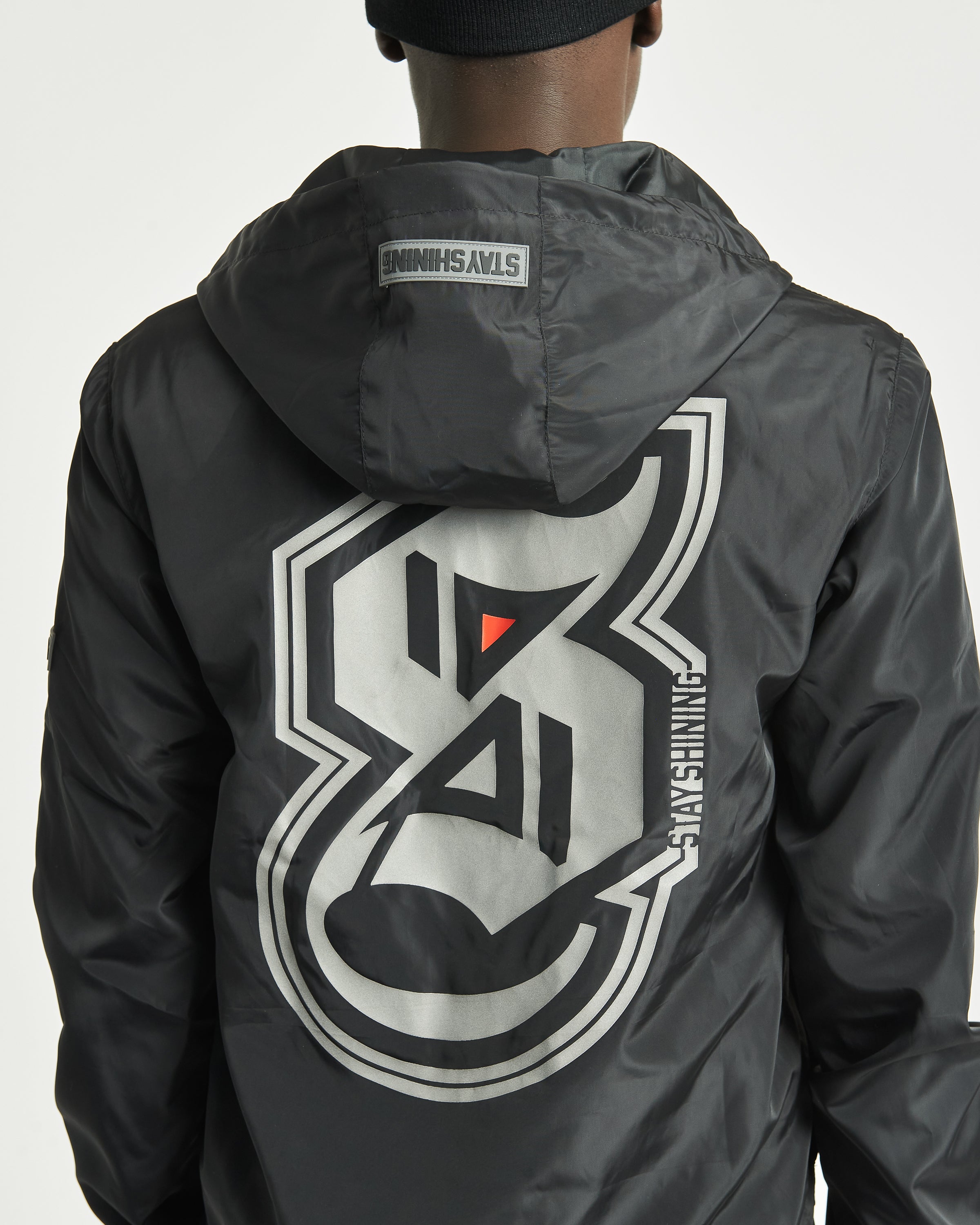 メンズウェア OBSIDIAN WIND BREAKER Obsidian black windbreaker – stayshininguk