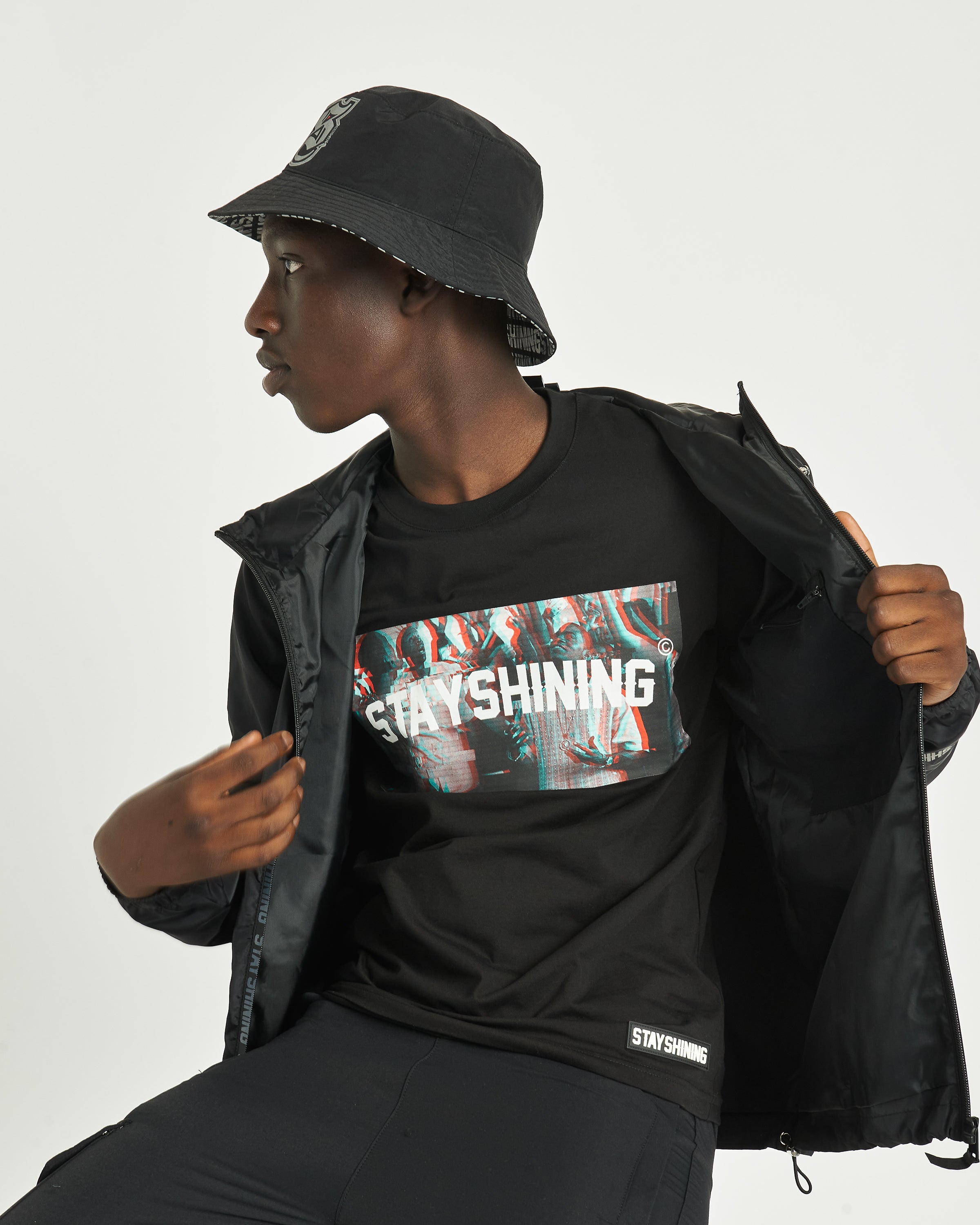 Obsidian black windbreaker – stayshininguk