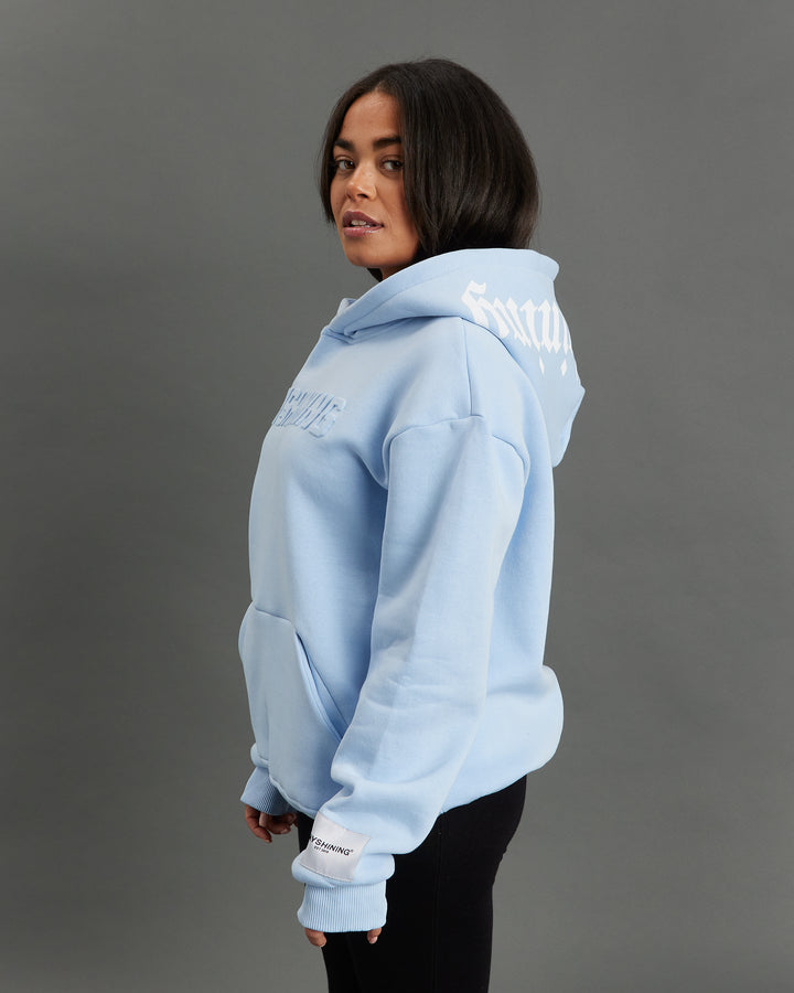 STAYSHINING LIGHT BLUE EMB HOODIE
