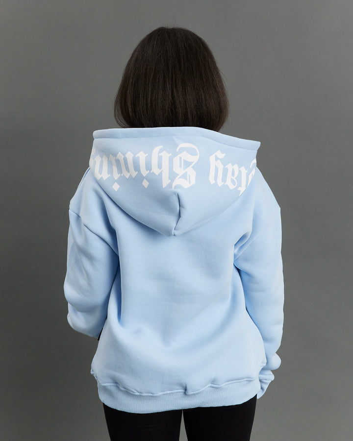 STAYSHINING LIGHT BLUE EMB HOODIE