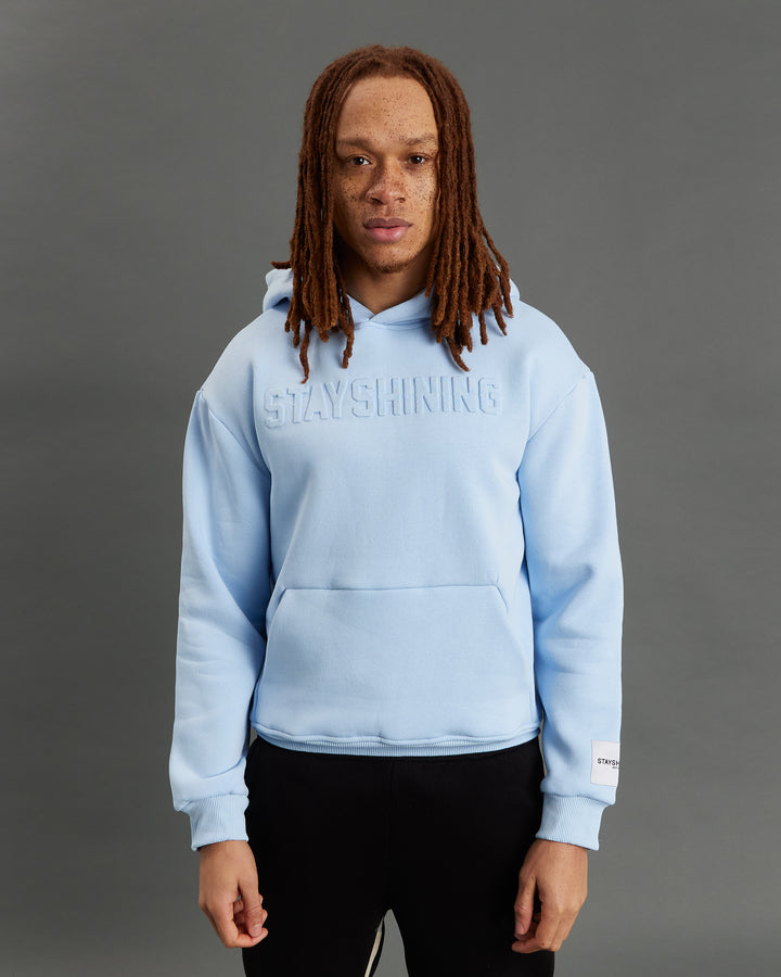 STAYSHINING LIGHT BLUE EMB HOODIE