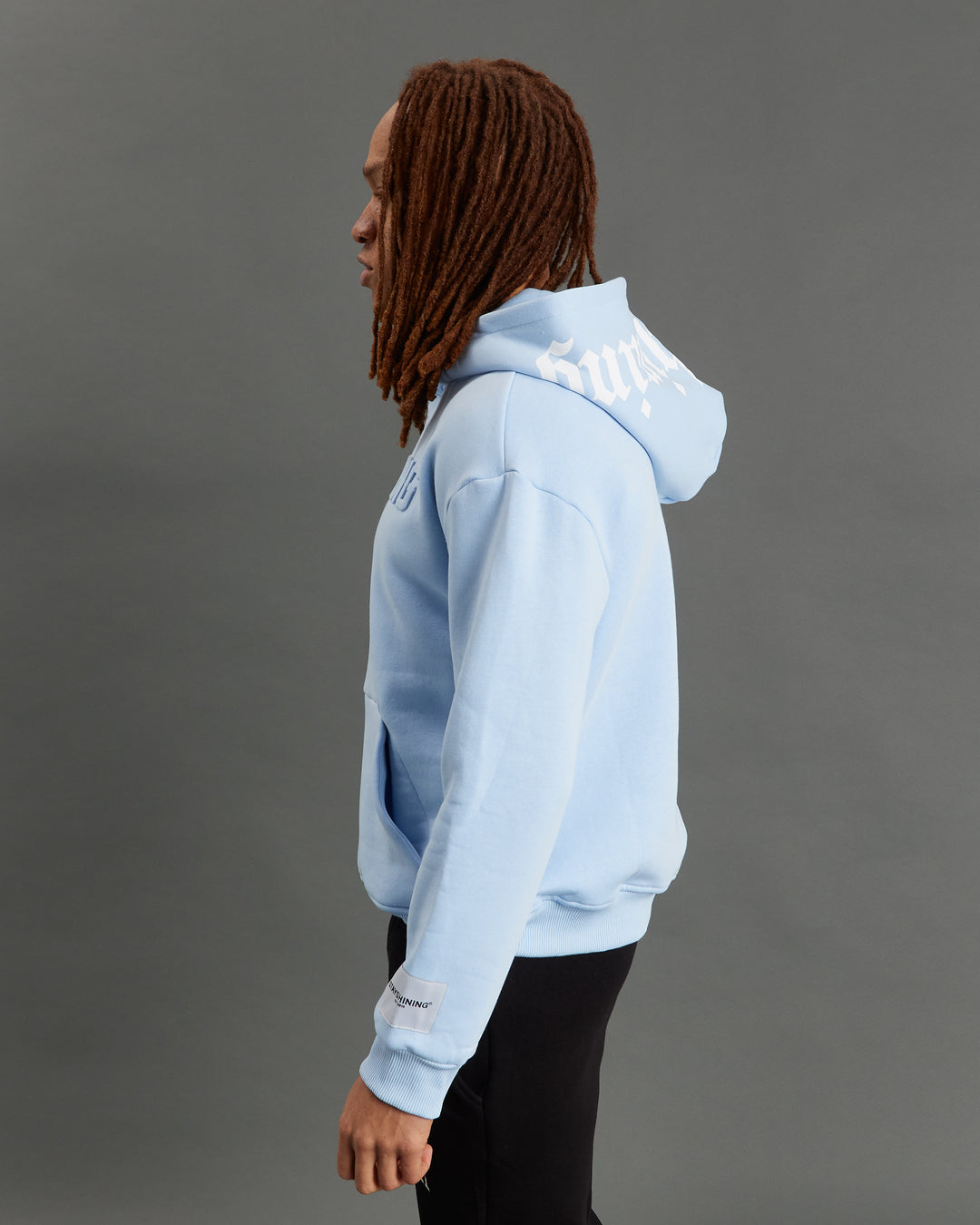 STAYSHINING LIGHT BLUE EMB HOODIE