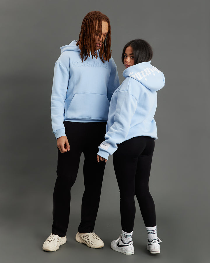 STAYSHINING LIGHT BLUE EMB HOODIE